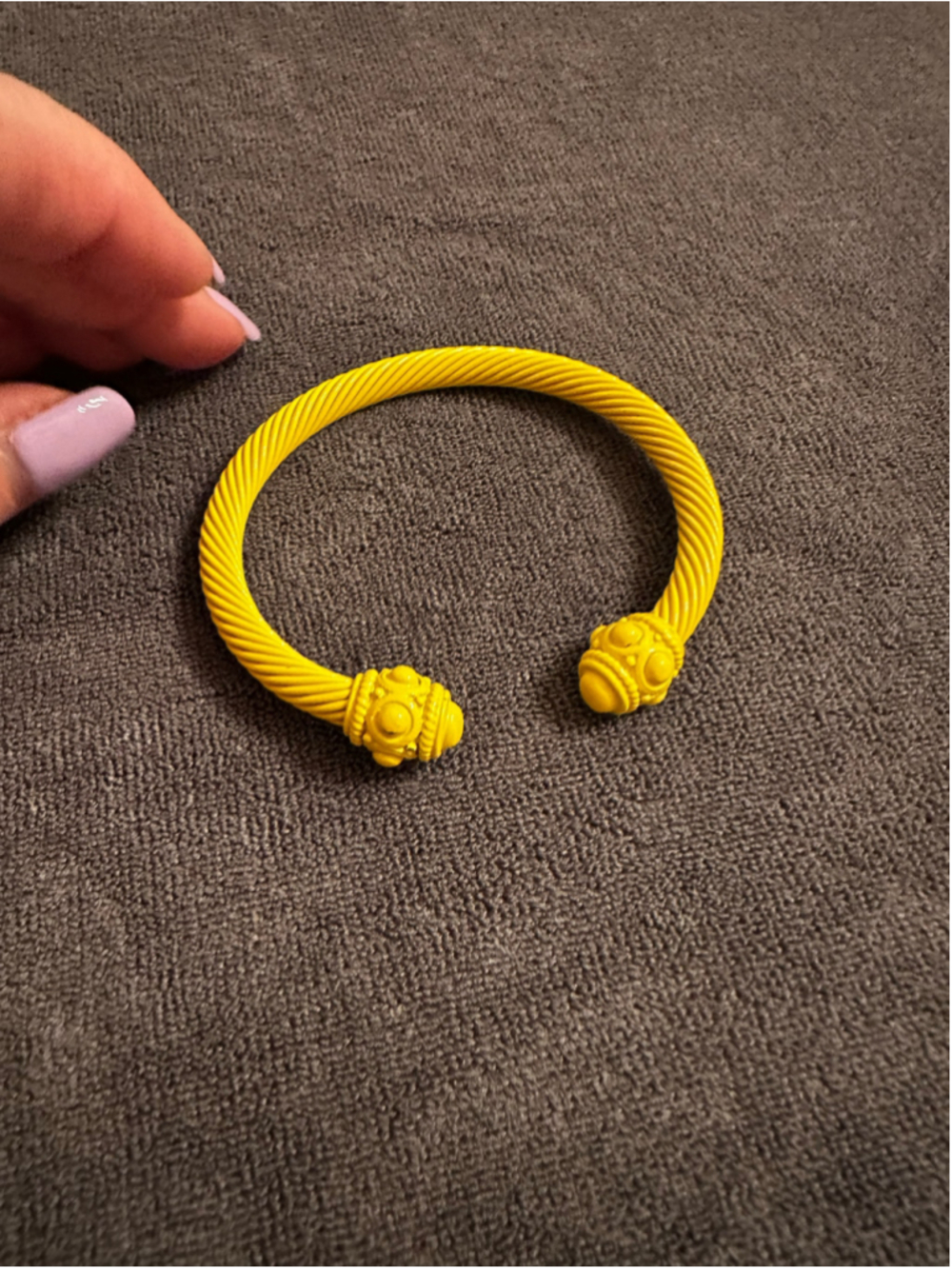 Plunder Yellow Twisted Cuff Bracelet